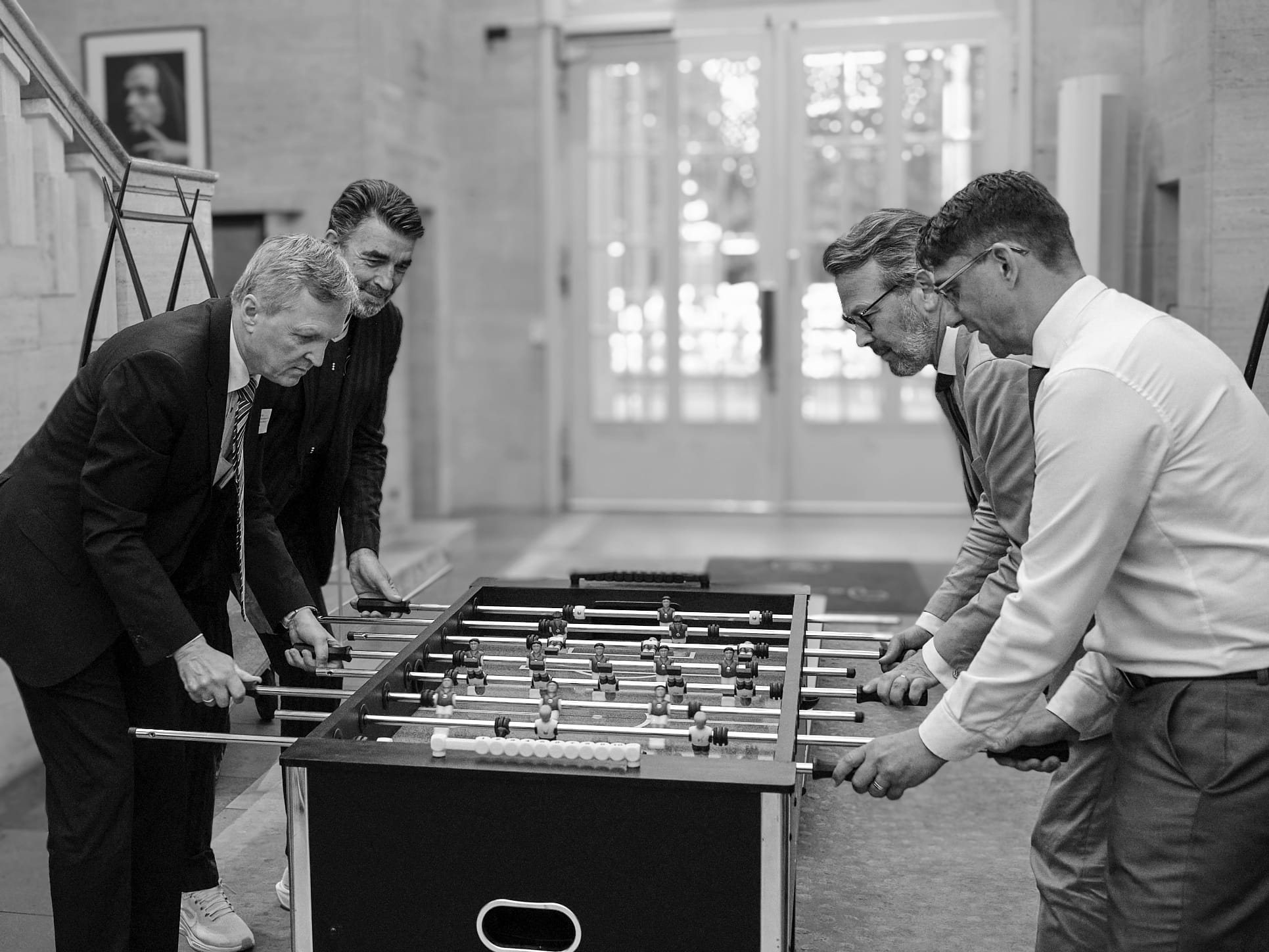 Gemeinsame Kicker-Runde auf dem DSWV-Sommerfest